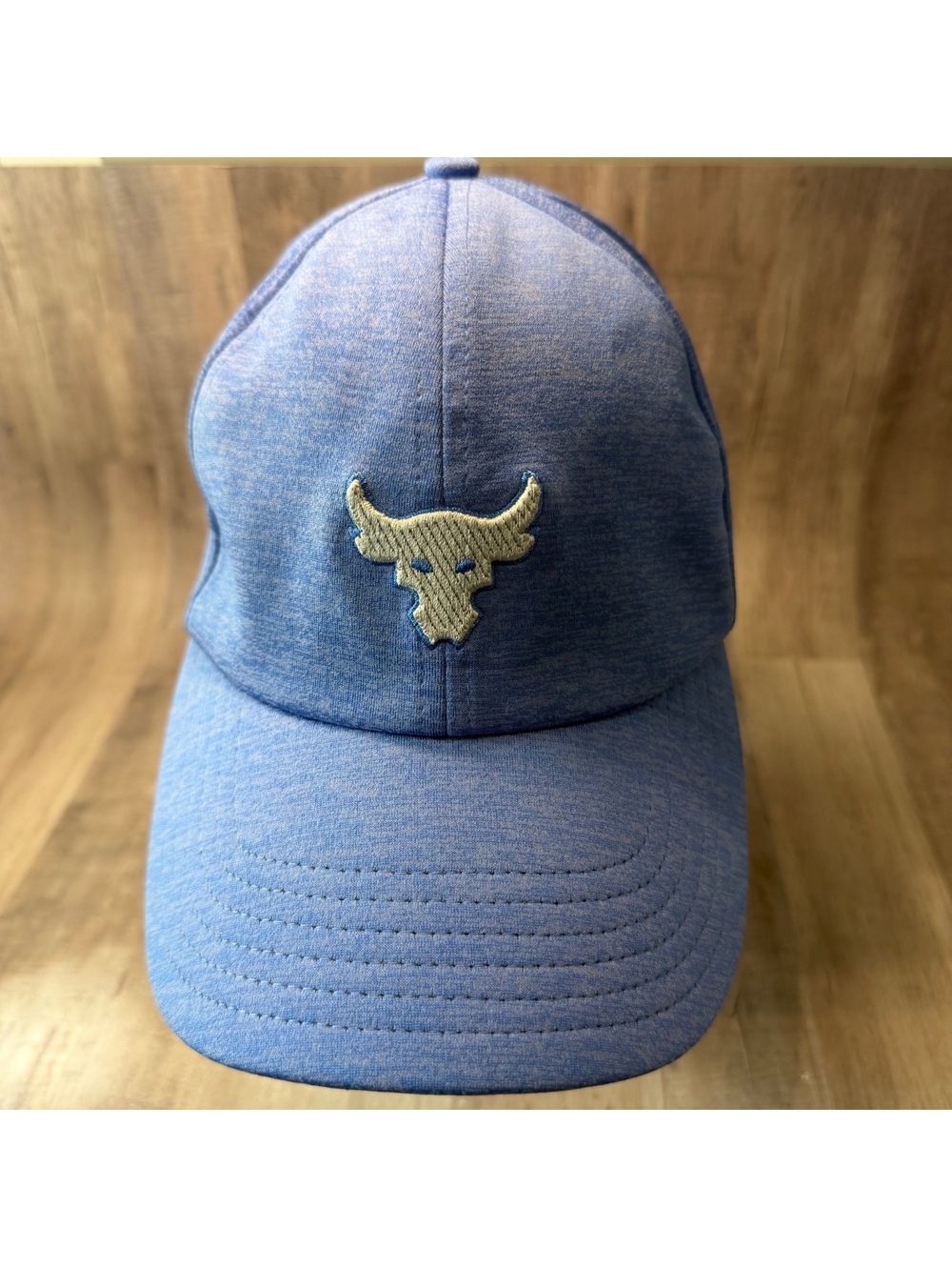 Under Armour Women's UA Strong Project Rock Free Fit Hat Strap Back Blue Cap